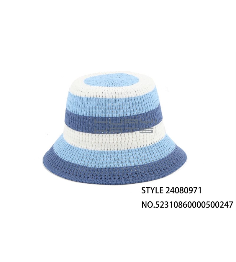 Fashion Striped Knitted Bucket Hat Wholesale