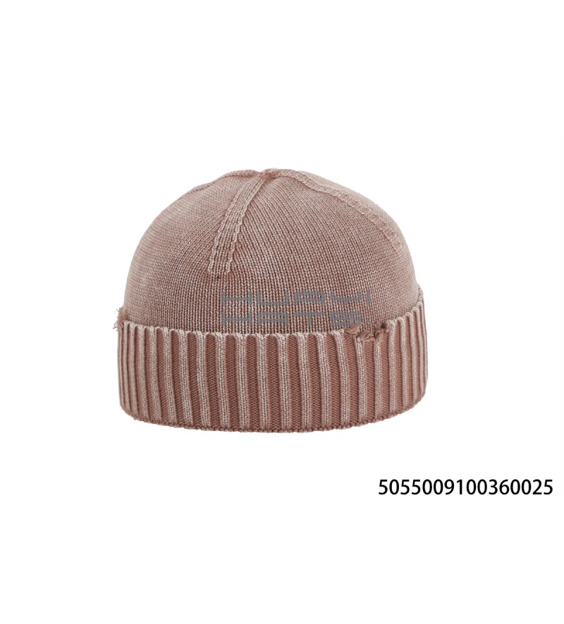 Light Brown Vintage Knit Beanie