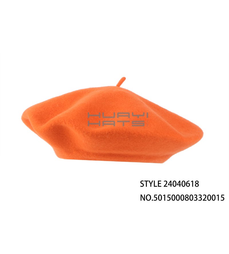 orange beret hat