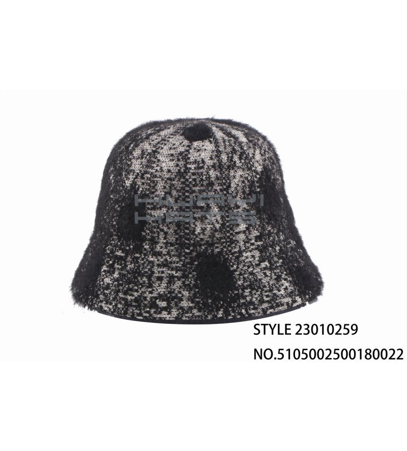 Fluffy Knitted Bucket Hat