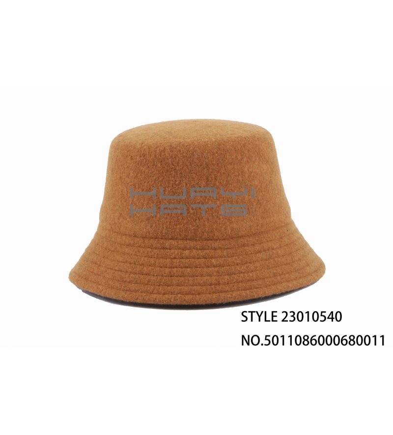 Camel Knitted Bucket Hat