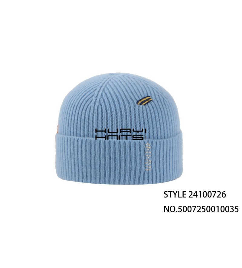  Blue Knitted Beanie Hat