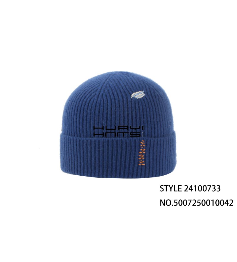 Custom Dark Blue Beanie Hat