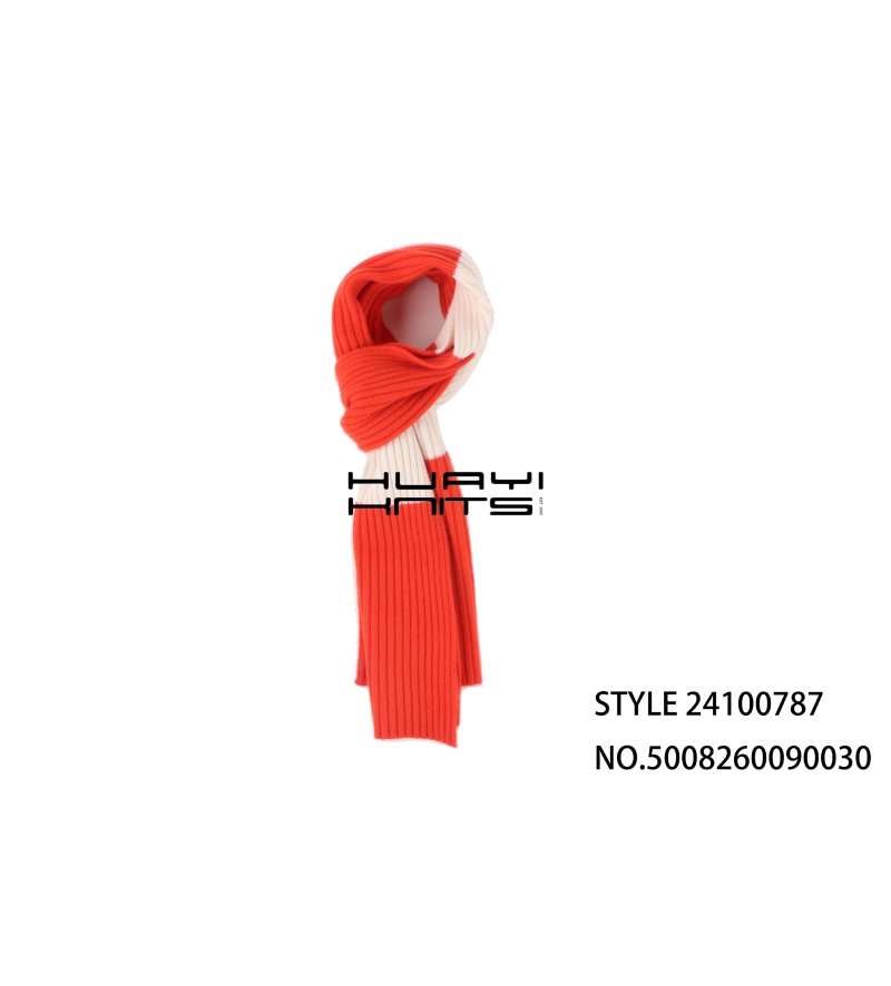 Orange And White Horizontal Stripes Scarf