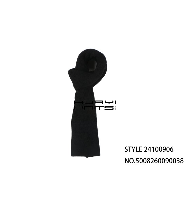 Fashion Black Knitted Scarf