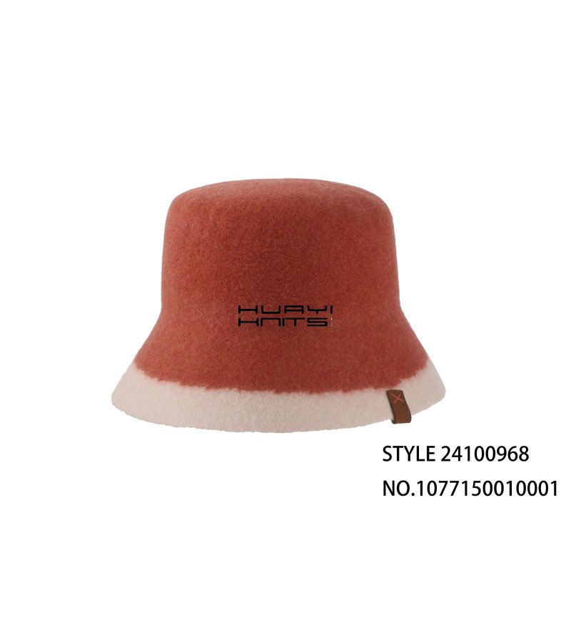 Custom Red Winter Knitted Bucket Hat